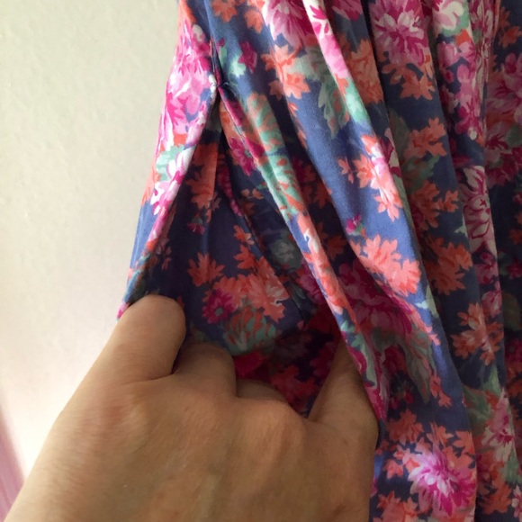 VTG Laura Ashley Dress PINK PRINT  Puff Sleeves Women’s Size 10 UK 12 cotton - Picture 6 of 9